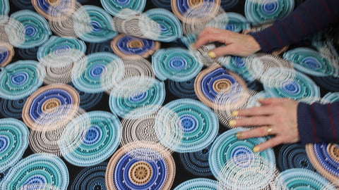 Geometric print textured ITY jersey