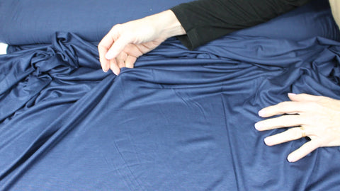 Dark blue rayon jersey