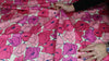 Pink floral stretch cotton sateen