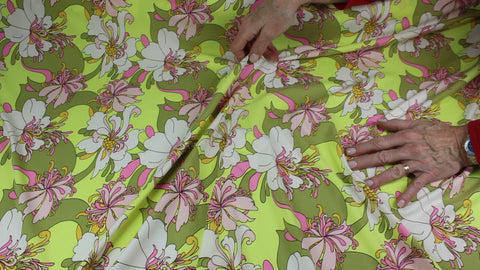 Mid-century modern style floral ITY jersey