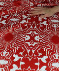 Abstract print cotton sateen