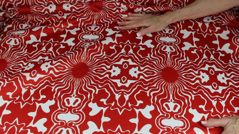 Abstract print cotton sateen