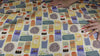 Mid-century style block print cotton