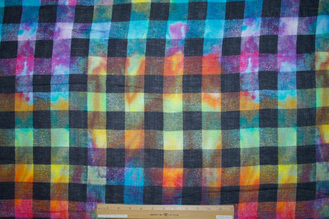 Rainbow Colors Flannel Finish Double Cotton Gauze - Multi