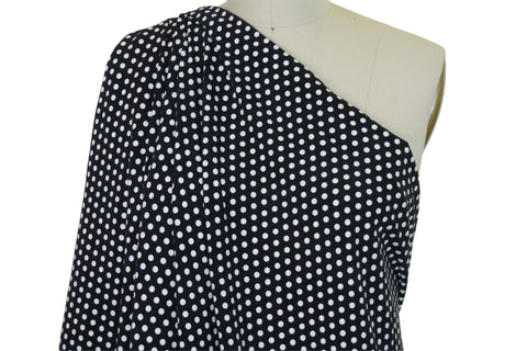 Polka Dot Organic Cotton Jersey - Black/White