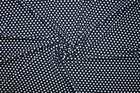Polka Dot Organic Cotton Jersey - Black/White