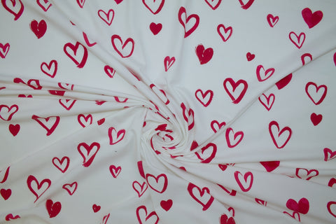 Love is in the Air Organic Cotton Jersey - Red on White