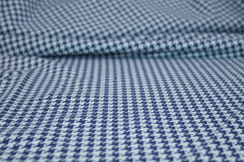 1 5/8 yards of Puppy Tooth Cotton Jersey - Navy/White