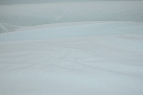 Italian Jacquard Stripe Cotton Shirting - White