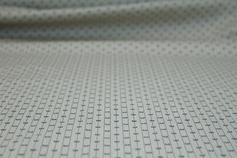 Tiny Print/Stripe Beefy Cotton Shirting - Tans/Dark Navy