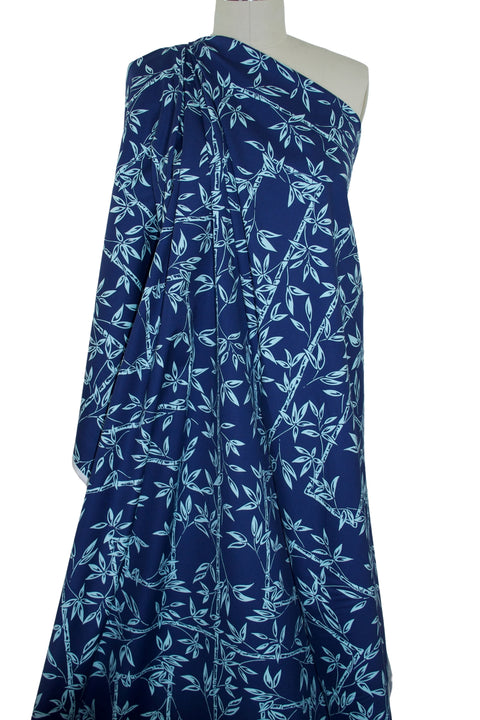 Bamboo Forest Stretch Cotton - Blues