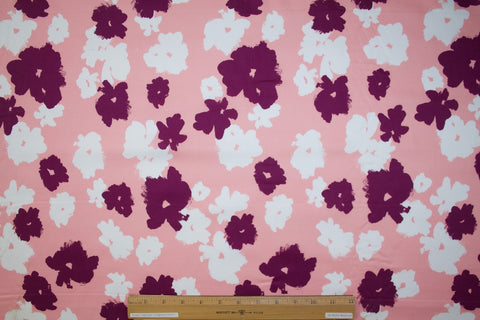 Flower Shower Organic Cotton Sateen - Geranium Pink/Aster/White