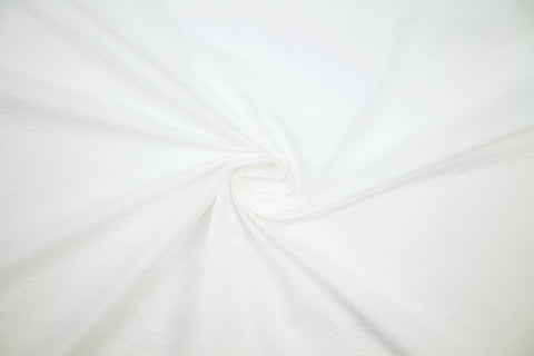 Classic Swiss Dotted Voile - White