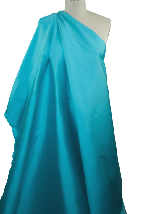 Stretchy Italian Silk Shantung - Bahama Blue Gorgeous Fabrics Stretchy Italian Silk Shantung - Bahama Blue Gorgeous Fabrics