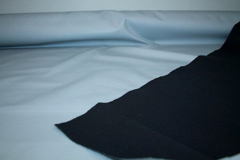 Italian Bonded Wool/Gore-Tex - Silver Blue/Black