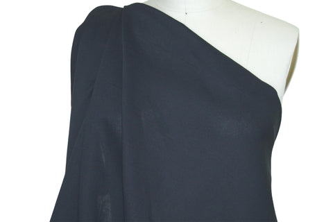 Coated Italian Handkerchief Linen - Black