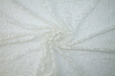 2 1/2 yards of Floral Guipure Lace - Off White