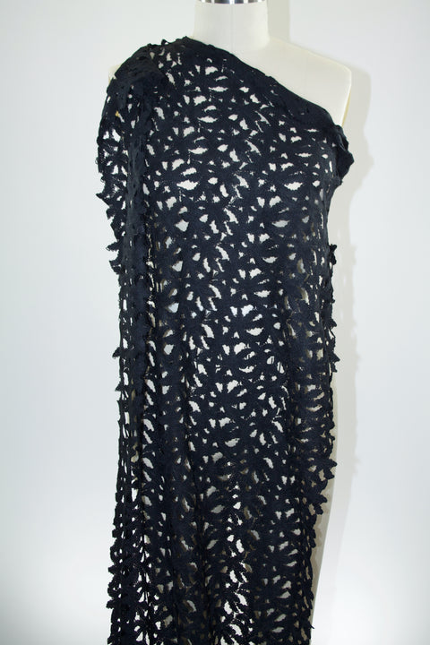 1 1/4 yards of JLM Couture Venise Lace - Black