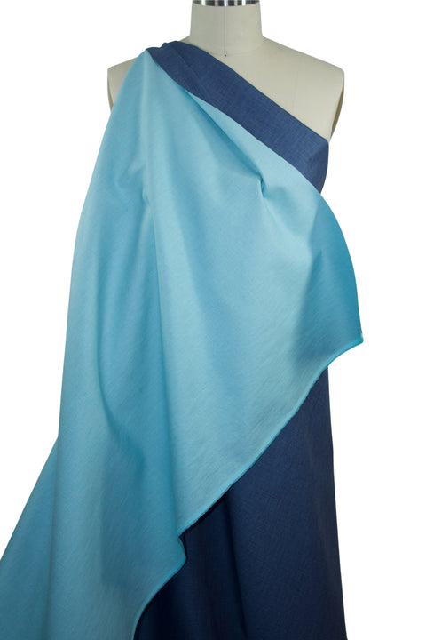 Reversible Dress-weight Linen - BlueX2