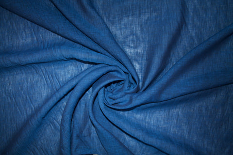 Italian Selvage Handkerchief Linen - Blues
