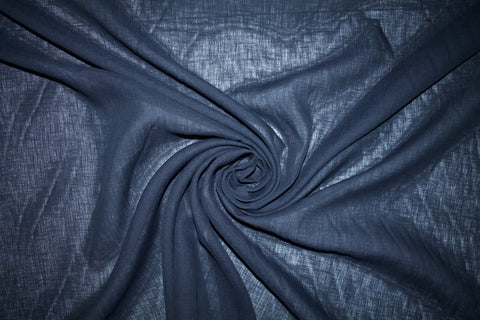 Italian Handkerchief Linen - Black
