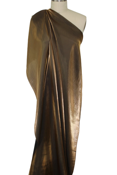 Iridescent Satin Faced Chiffon - Bronze