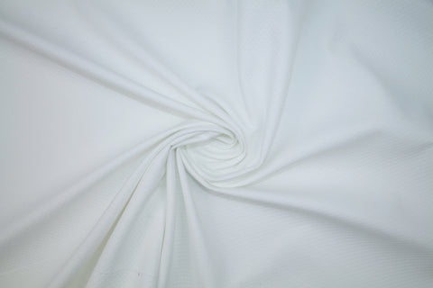 Diamond Weave Cotton Piqué - White