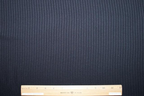 Organic Cotton Henley Ribbed Knit - Black