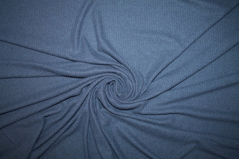 Wide Rayon Ribbed Knit - Deep Gray