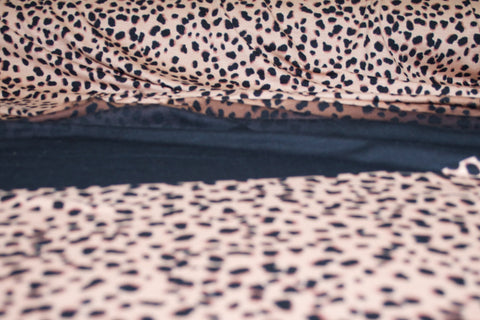 Extra Wide Animal Print Panel Rayon Jersey - Ombré Browns/Black
