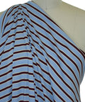 Striped rayon jersey fabric 