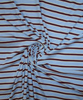 Striped rayon jersey fabric 