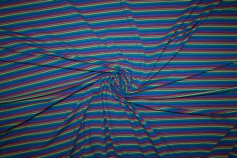 Extra Wide Rayon Jersey Stripe - Rainbow