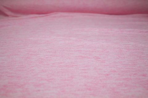 Lightweight Ribbed Rayon Jersey - Heathered Pink