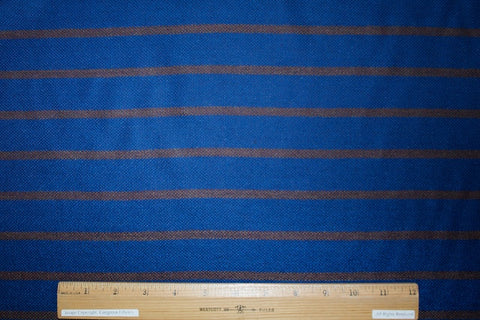 1 3/8 yards of Br00ks Br0s Cashmere Blend Striped Tweed - Royal/Maple