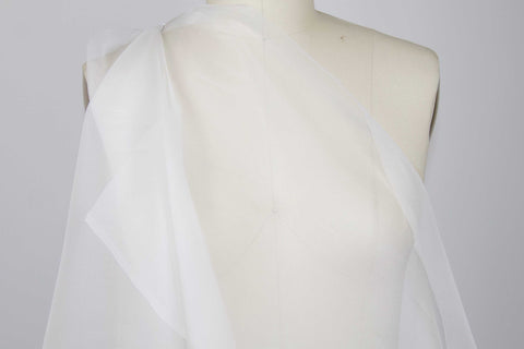 Calamo 54 Inch Wide Silk Organza - Natural White