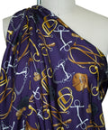 Hermes style equestrian silk fabric