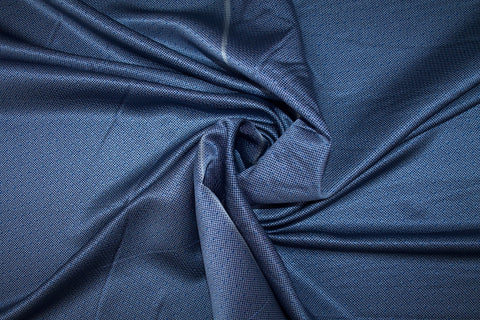 Foulard Print Silk Double Panel Print - Blues