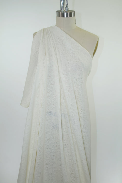 Silk-Blend Raschel Sweater Knit - Ivory