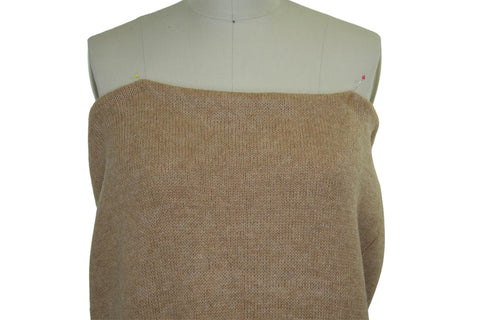 Tubular Italian Wool Sweater Knit - Heathered Nutmeg