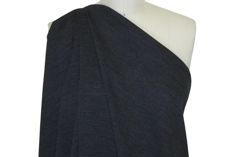 2 1/2+ yards of Italian Wool Double Knit - Heathered Black