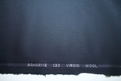 Baharive Textured Super 130 Wool - Black