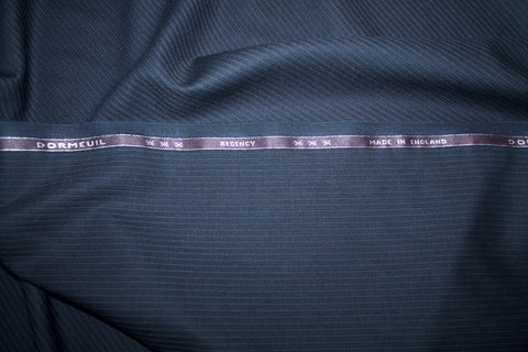 Dormeuil Pinstriped Selvage Wool - Tan on Black