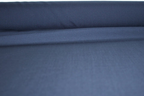 Blue worsted wool fabric by the yard